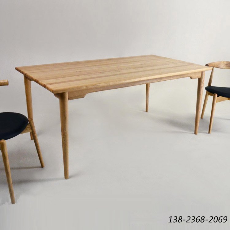 简约长桌，实木餐桌，西餐厅工业风复古桌子