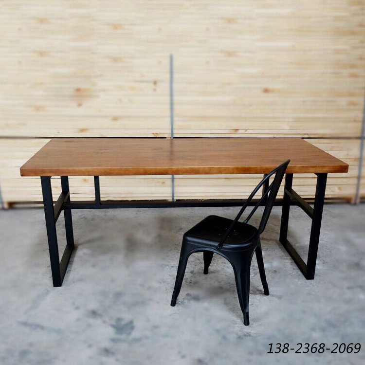 铁艺实木餐桌，复古做旧桌子，餐桌批发