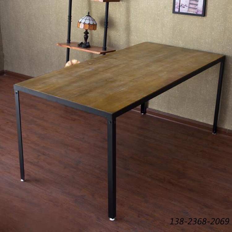 工业风桌子，复古饭桌，美式复古餐桌