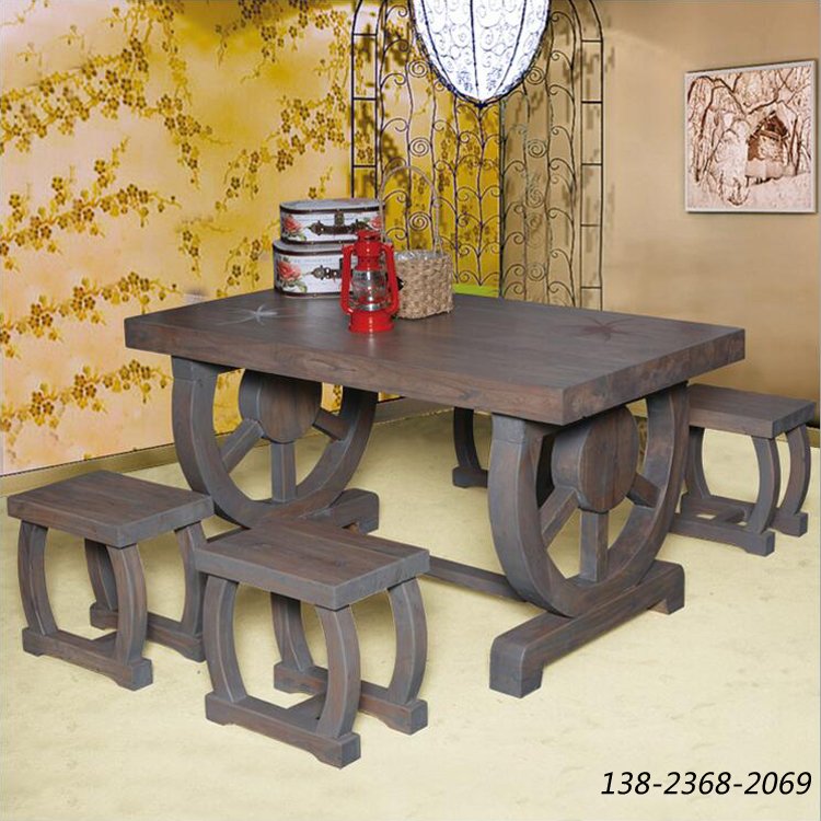 工业风桌子，老榆木桌子，餐桌定制