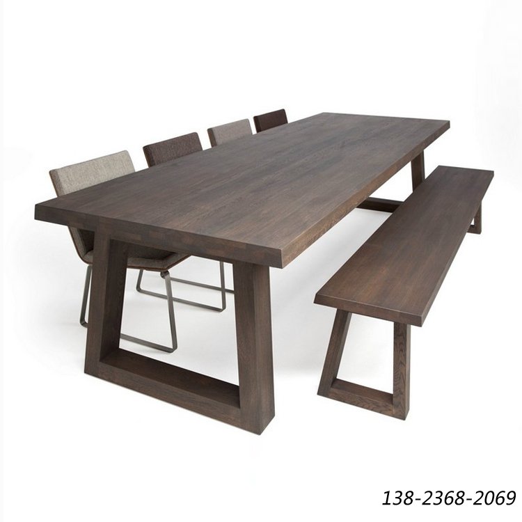 LOFT美式乡村铁艺实木桌，桌子，定做厂家