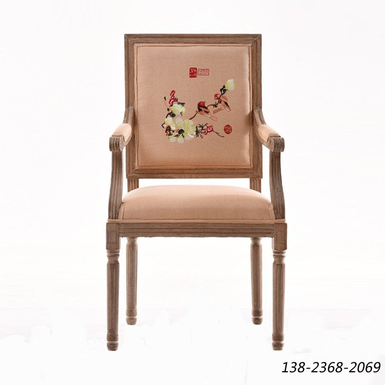 厂家生产椅子，带花扶手椅子，西餐厅椅
