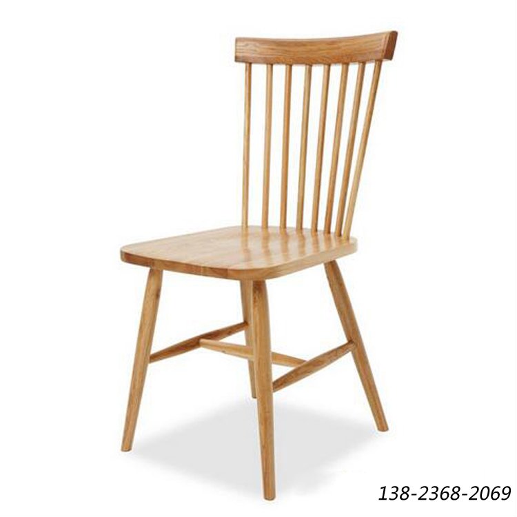 温莎椅，全水曲柳实木椅架，个性咖啡厅椅子