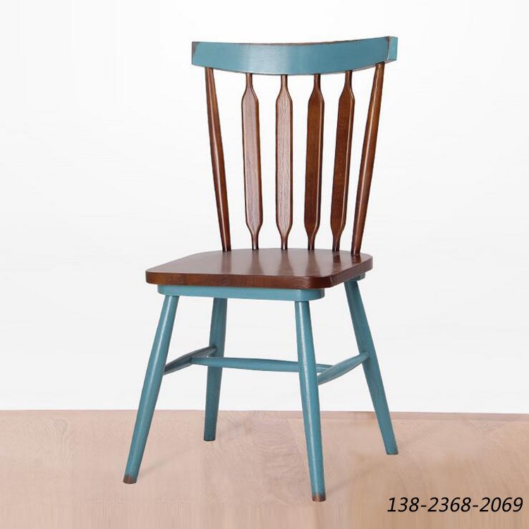 孔雀椅，实木餐椅，深圳咖啡厅餐椅