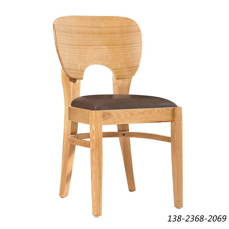 简约餐椅，水曲柳实木餐椅，广州咖啡厅椅子厂