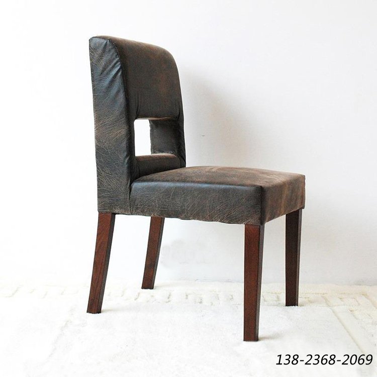 做旧皮革椅子，仿古餐椅批发，众美德生产