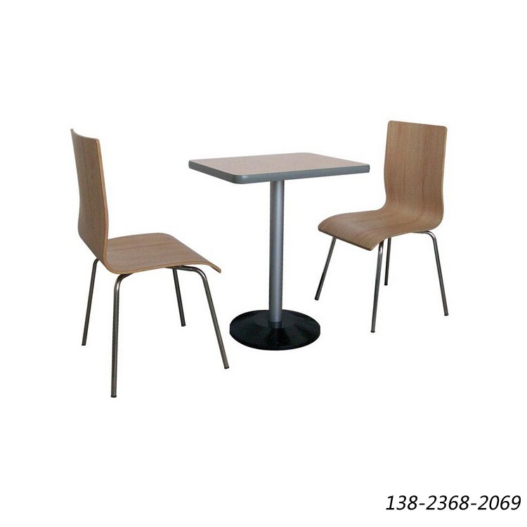 二人位快餐桌椅，方形快餐桌，桌子订做尺寸