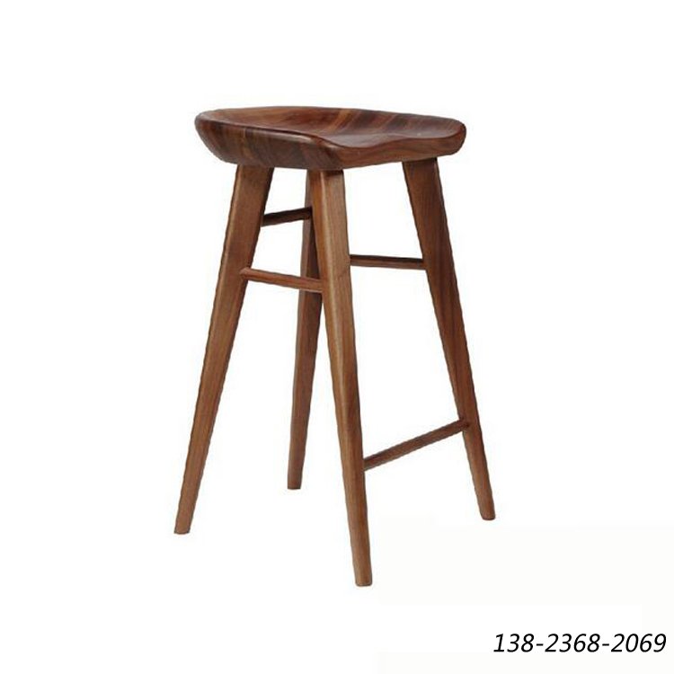 实木艺术吧椅，全实木凳子，高脚优质凳